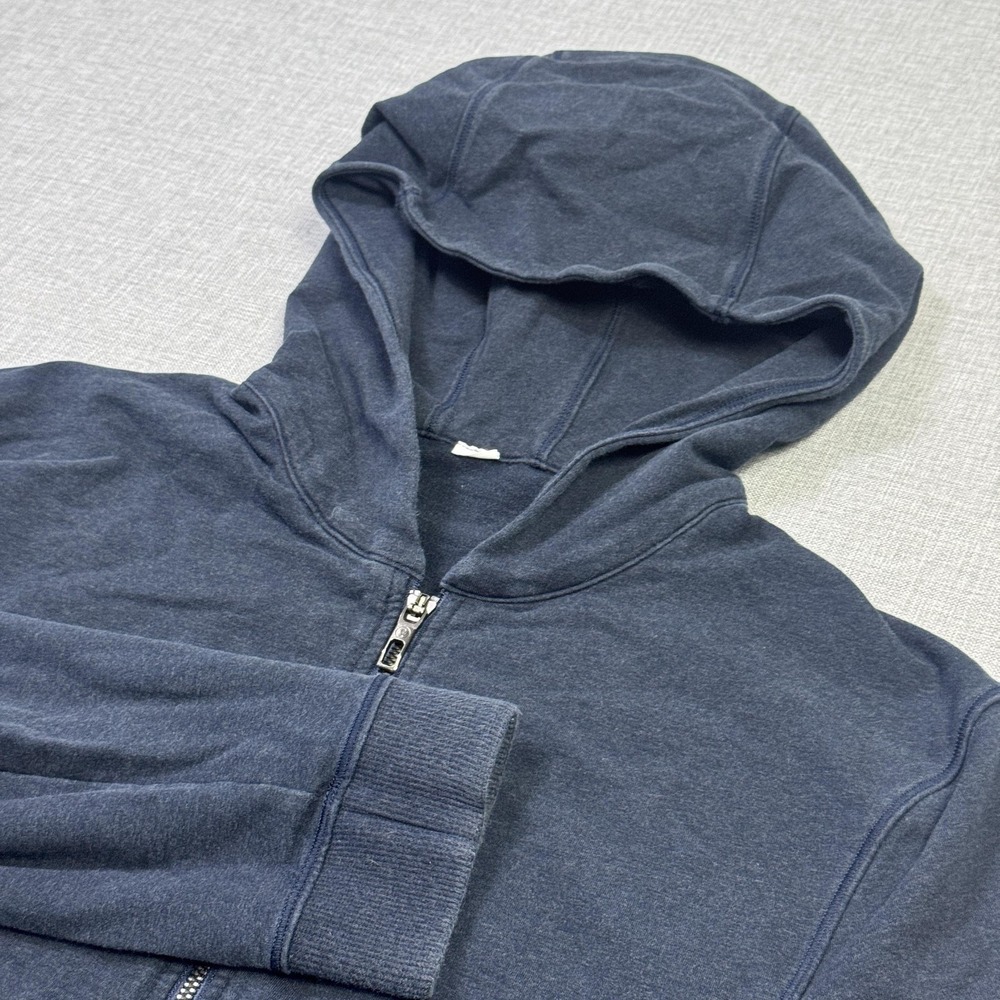 Lululemon Cross Cut Full-Zip Hoodie Men's Large Black‎ Fleece Pockets Zip Pocket